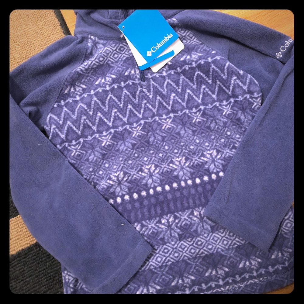 New Girls Columbia fleece half zip sweater sz xs